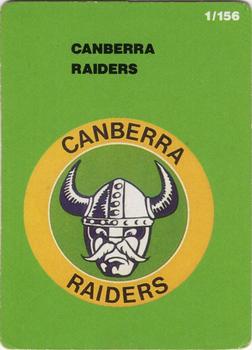 1990 Stimorol NRL #1 Crest - Raiders Front